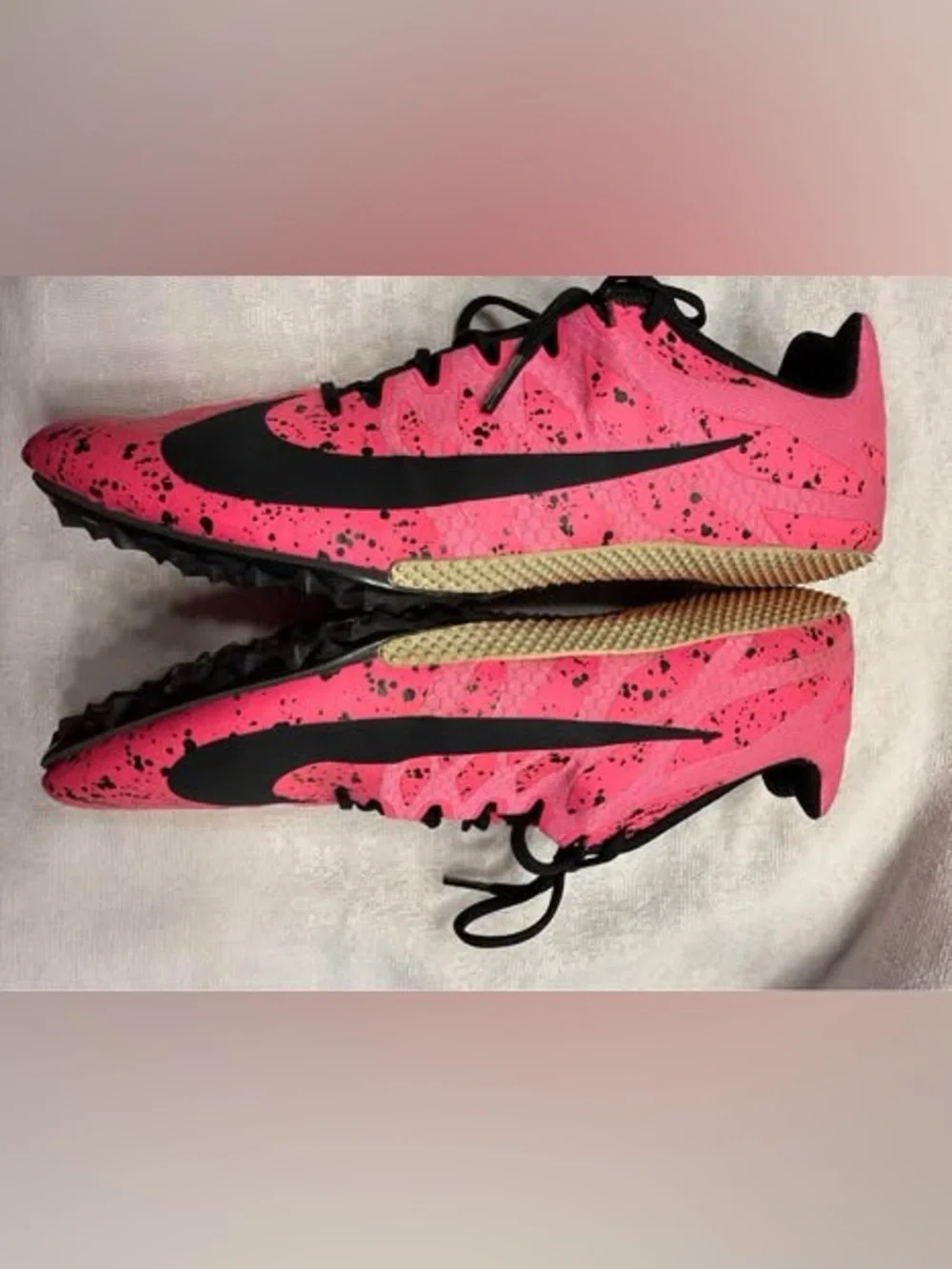 Size 11 Nike Women's Paint Splatter Pink Blast Track Spikes